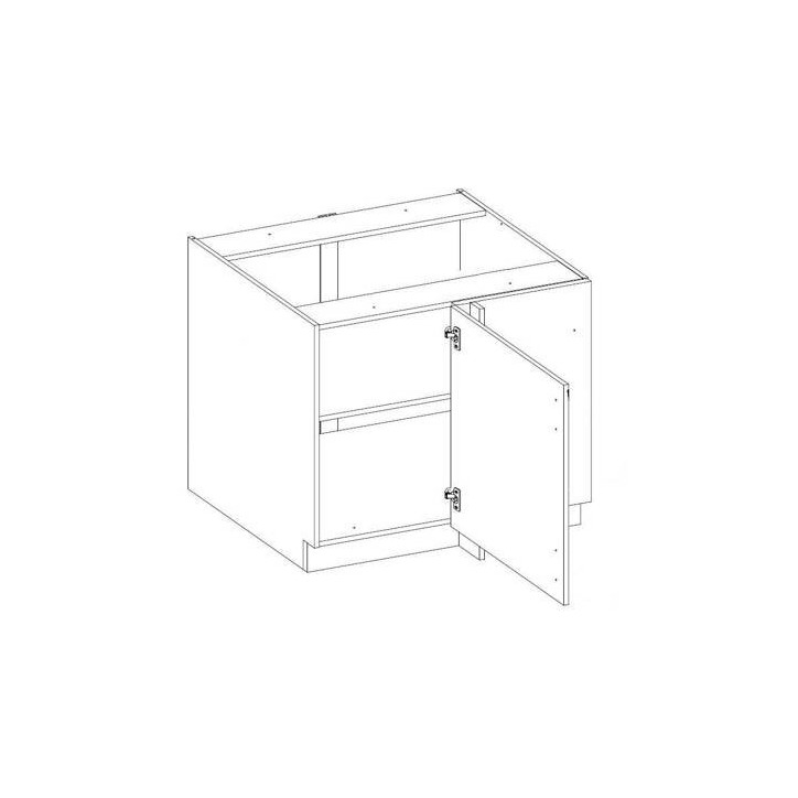 Ensemble cuisine en L STILO gris poussière/blanc 285x170 cm