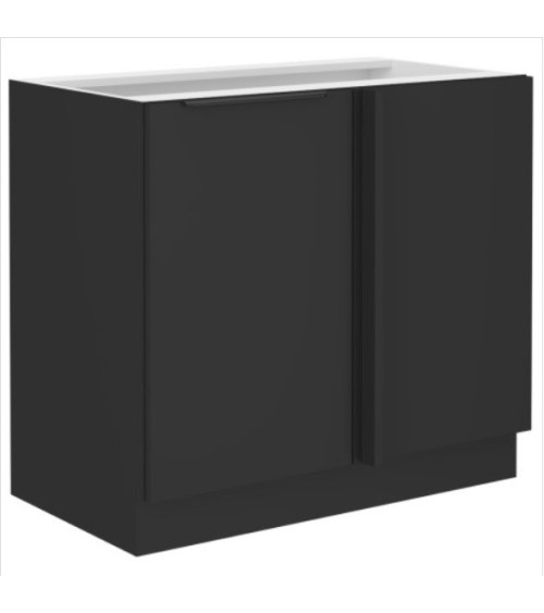 Cuisine à angle double Siena noire