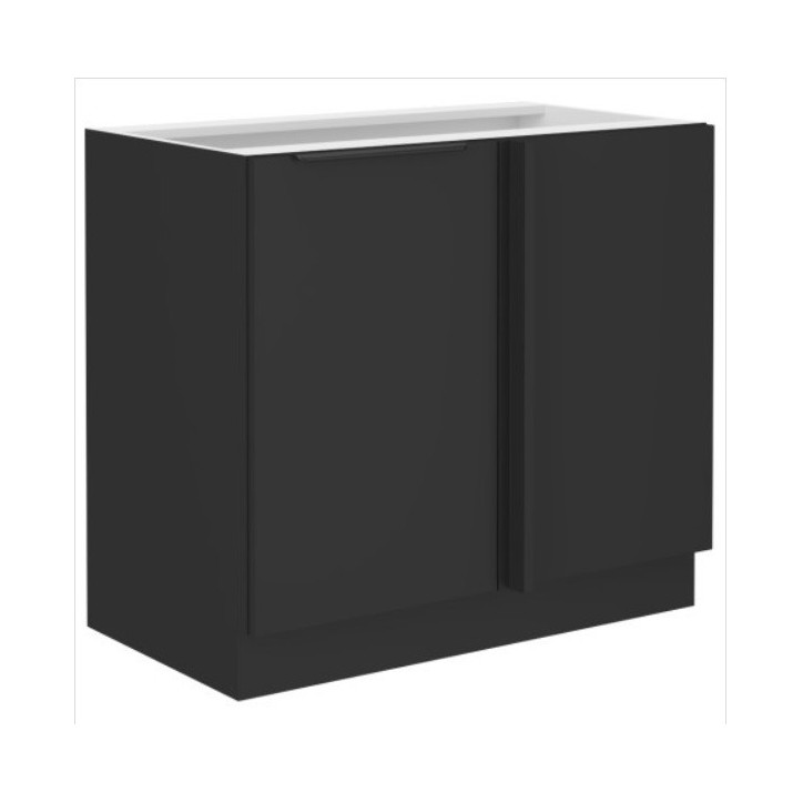 Cuisine à angle double Siena noire