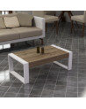 Table basse RETRO blanc-chêne