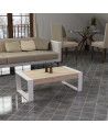 Table basse RETRO blanc-pin