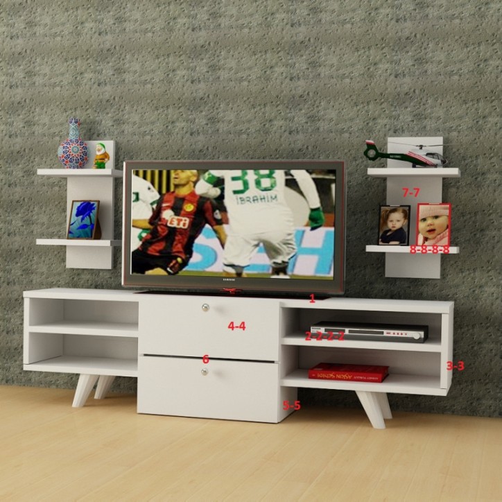 Ensemble meuble TV ALMIRA