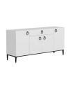 Buffet MOON blanc 4 portes 1 tiroir 160 cm blanc
