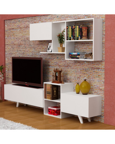 Ensemble meuble TV NEHIR 223 cm Blanc