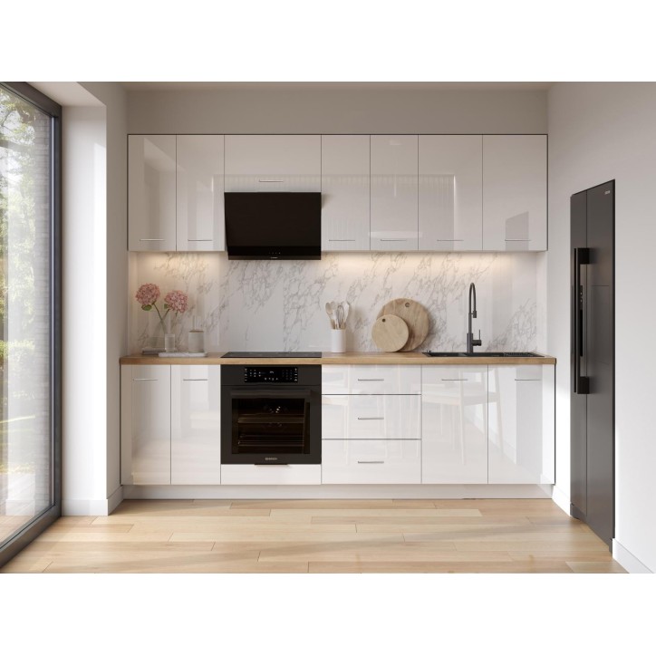 Cuisine GLORY blanche 260 cm