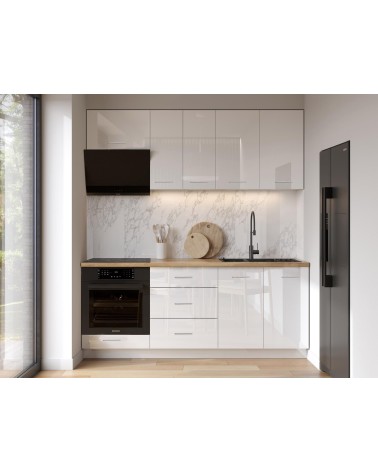 Cuisine GLORY blanche 200 cm