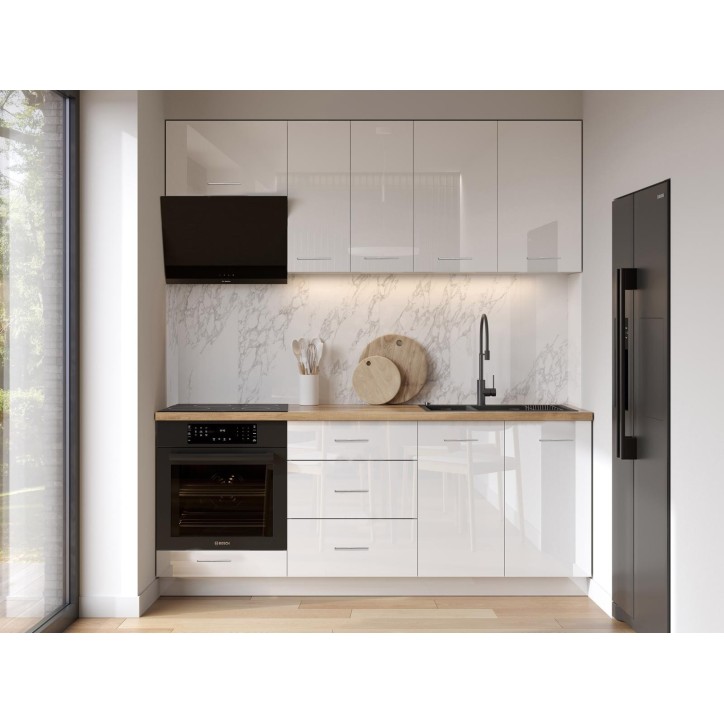 Cuisine GLORY blanche 200 cm