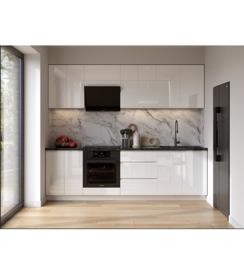 Cuisine MILLENIUM blanche 260 cm