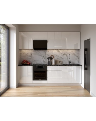Cuisine MILLENIUM blanche 260 cm