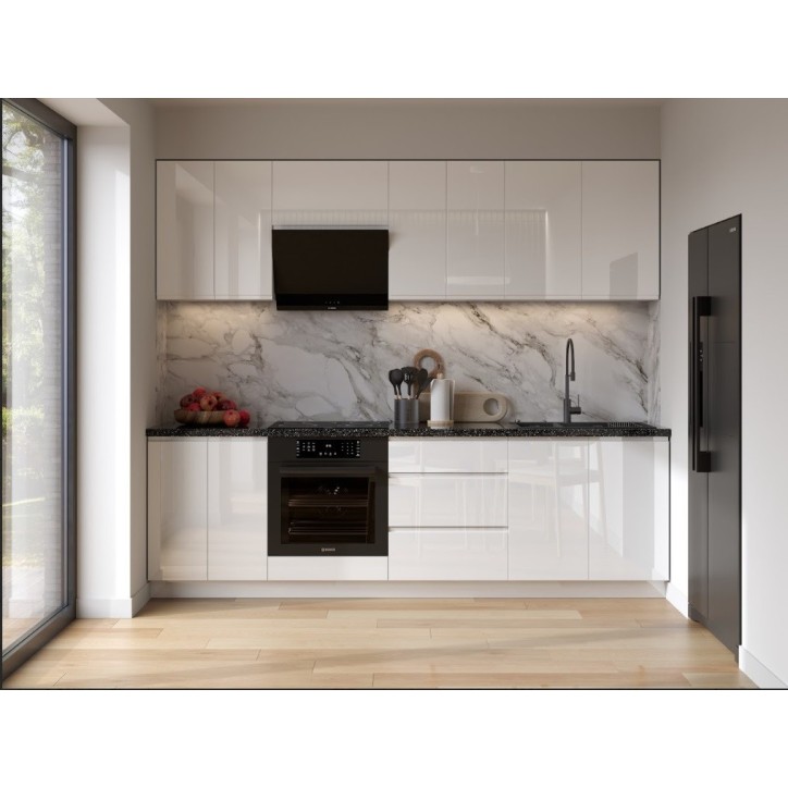 Cuisine MILLENIUM blanche 260 cm