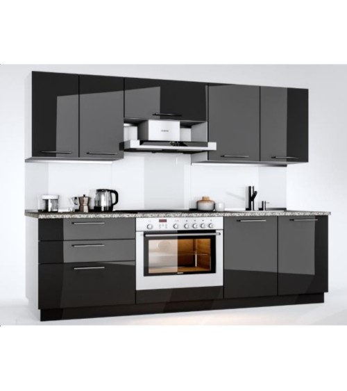Cuisine GLORY noire 200 cm