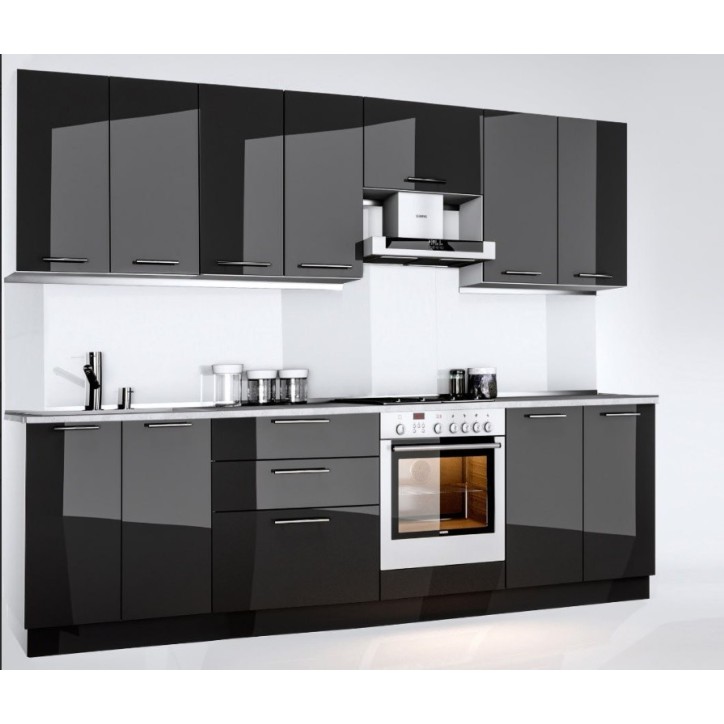 Cuisine GLORY noire 260 cm