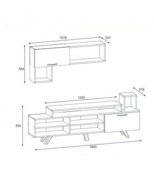 Ensemble meuble TV ALFA