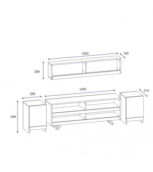 Ensemble meuble TV GAMZE