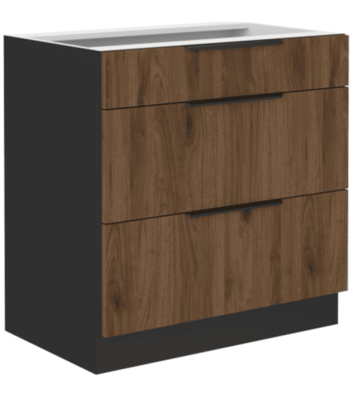 Cuisine MONZA en noir mat et brun