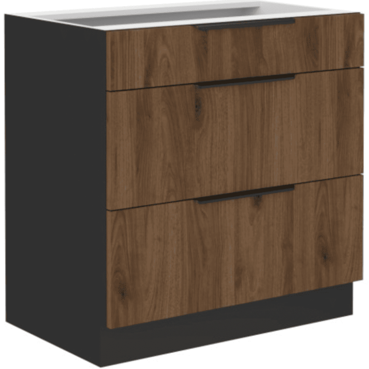 Cuisine MONZA en noir mat et brun