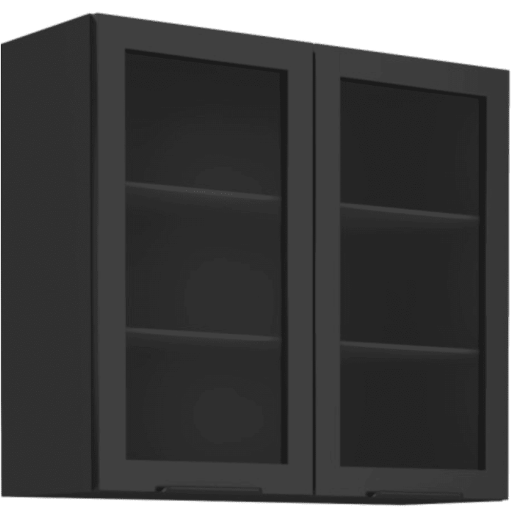 Cuisine MONZA en noir mat et brun