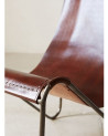 Fauteuil MARRON CUIR VERITABLE 