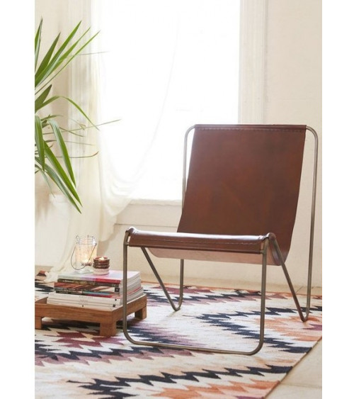 Fauteuil MARRON CUIR VERITABLE 
