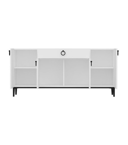 Buffet MOON blanc 4 portes 1 tiroir 160 cm blanc