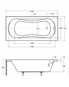Baignoire VANESSA 130/140/150/160/170 X 70 cm 