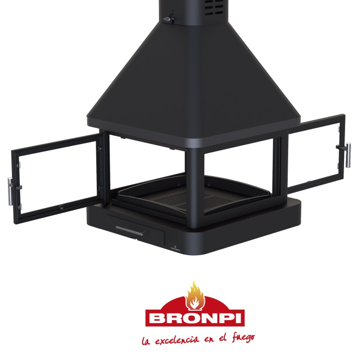 Poêle à bois CABIMAS II 4 faces vitrées 16 kW Poêle à bois CABIMAS II 4 faces vitrées 16 kW