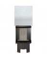 Insert cheminées à bois NOLWENN 3 côtés vitrés, porte guillotine 10  kW 