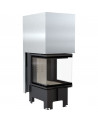 Insert cheminées à bois NOLWENN 3 côtés vitrés, porte guillotine 10  kW 