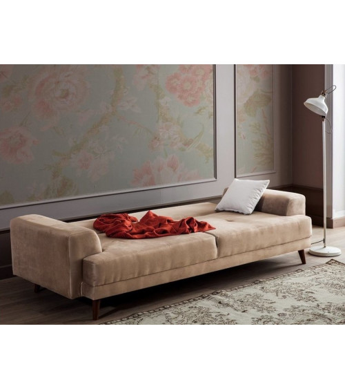 Canapé convertible  VIVENTE ,Taupe