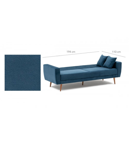 Canapé convertible  VIVALDE bleu