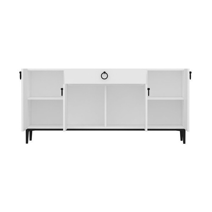 Buffet MOON blanc 4 portes 1 tiroir 160 cm blanc