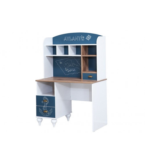 Bureau ATLANTIS  bleu et blanc