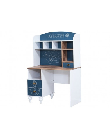 Bureau ATLANTIS  bleu et blanc