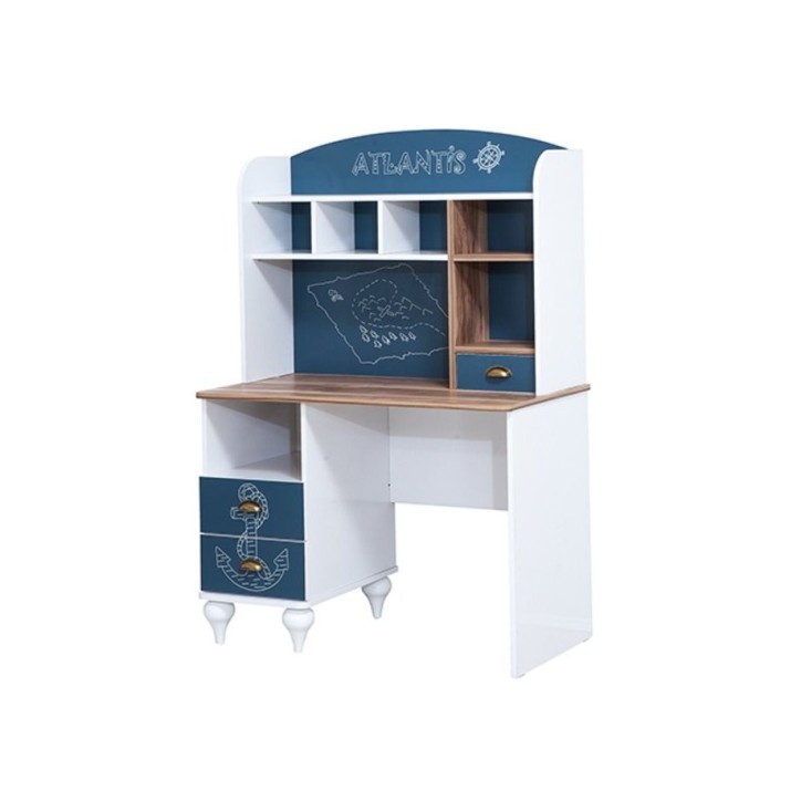Bureau ATLANTIS  bleu et blanc