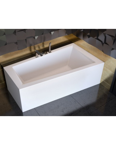 Bañera asimétrica de INTEGRA 150/170 x 75 cm con barrera de la bañera
