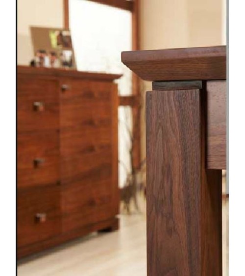 Salle à manger complète CASSETTI chêne massif foncé