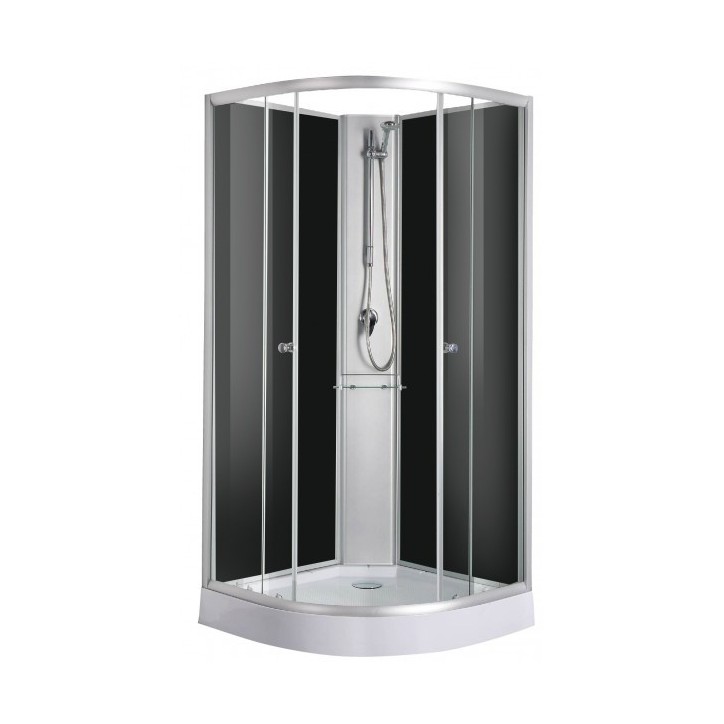 Douchewand RIO Zwart 90 x 90 x 204 cm