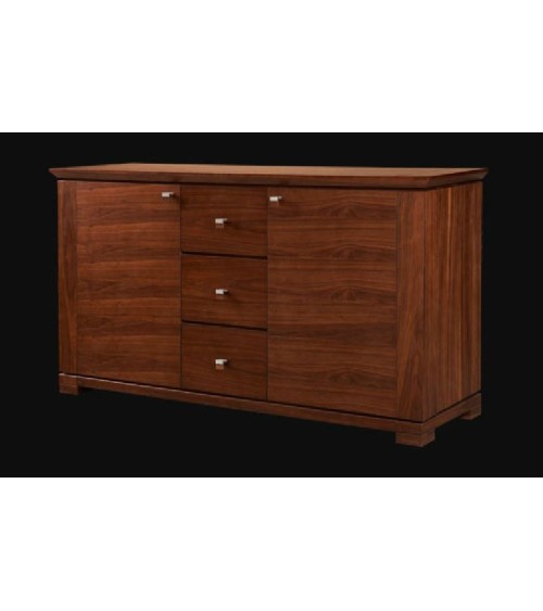 Salle à manger complète CASSETTI chêne massif foncé