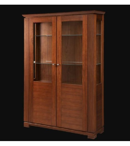 Salle à manger complète CASSETTI chêne massif foncé