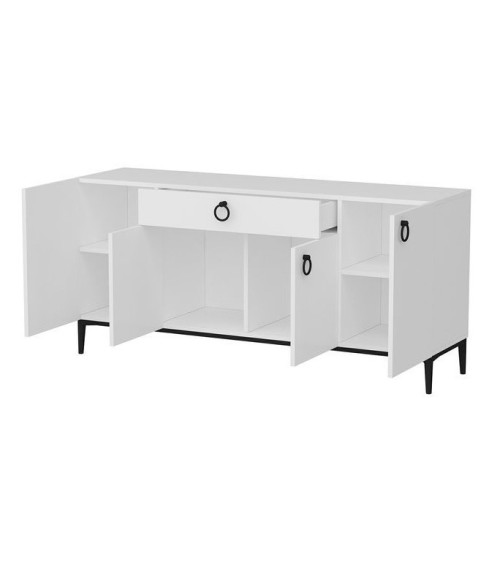 Buffet MOON blanc 4 portes 1 tiroir 160 cm blanc