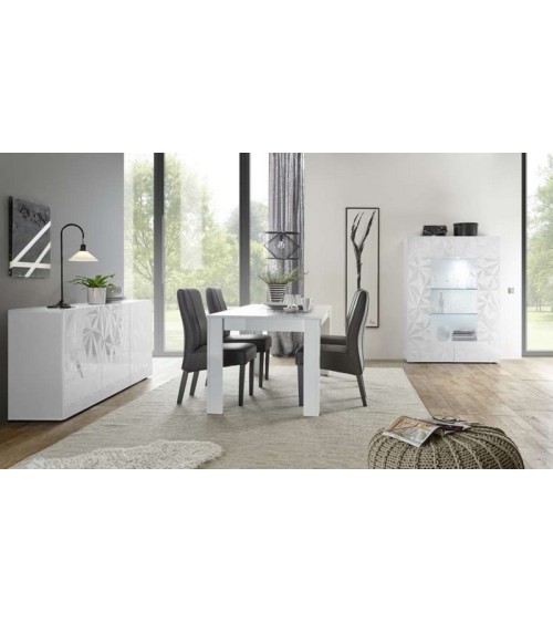Salle à manger complète LUTHER 3 éléments en blanc