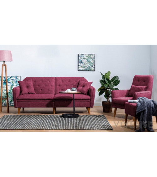 Sofá-cama TERRA BORDEAUX