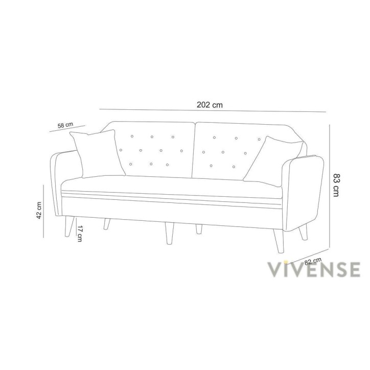 Canapé convertible TERRA BORDEAUX