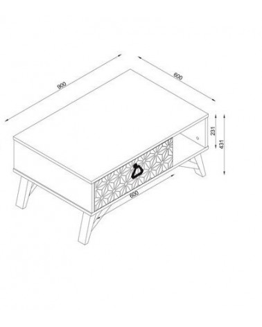 Tavolino YAKAMOZ 90CM noce
