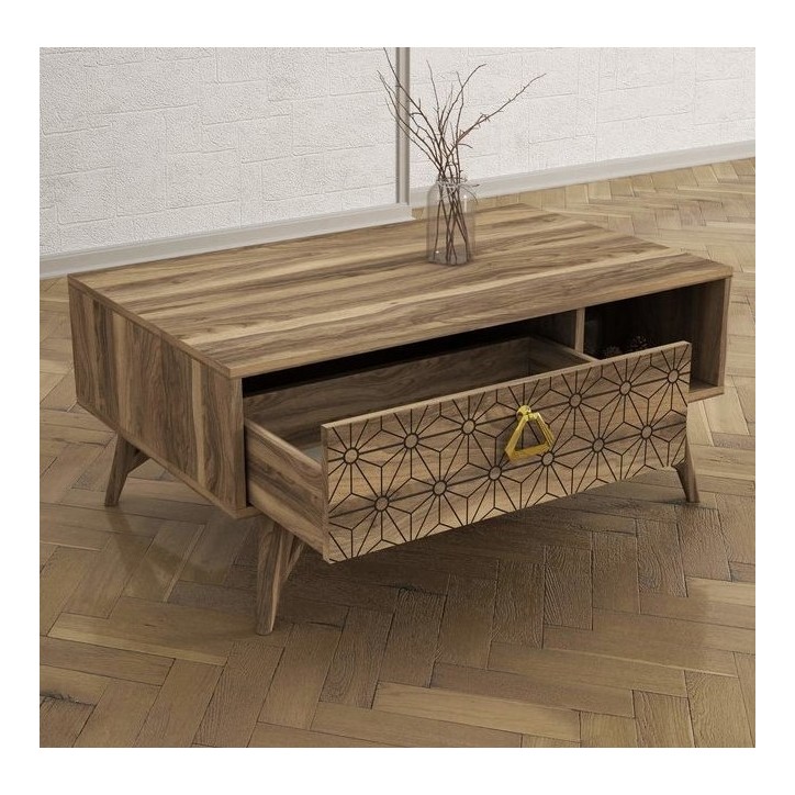Table basse YAKAMOZ 90CM noyer Table basse YAKAMOZ 90CM noyer