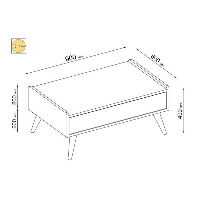 Mesa de centro DEMRE 90cm Mesa de centro DEMRE 90cm