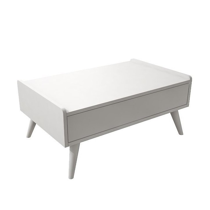 Table basse DEMRE 90cm blanc Table basse DEMRE 90cm blanc