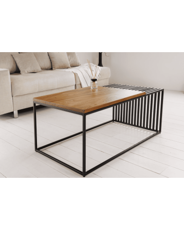 Table basse ARCHITECTURE 100 cm en bois de sheesham