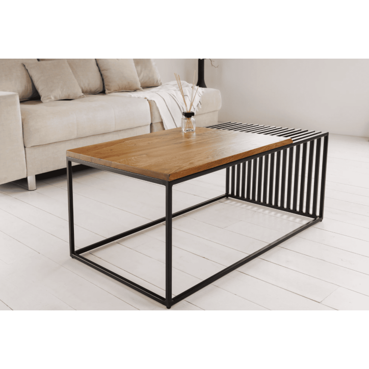 Table basse ARCHITECTURE 100 cm en bois de sheesham