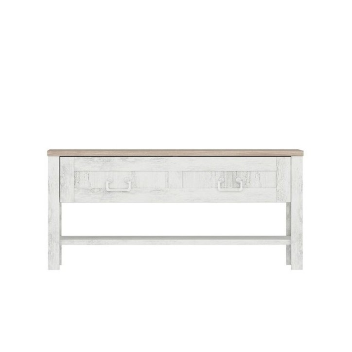 Table basse  SENTO 90 cm bois et blanc